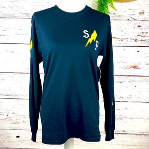 Suavecito Pomade Skull Motorcycle Long Sleeve Shirt Size S